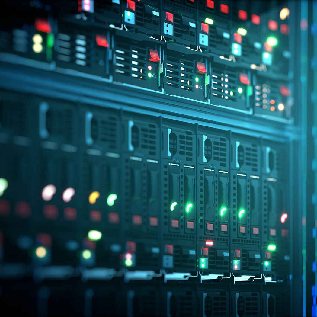 server in data center, AWS | DXC Technology
